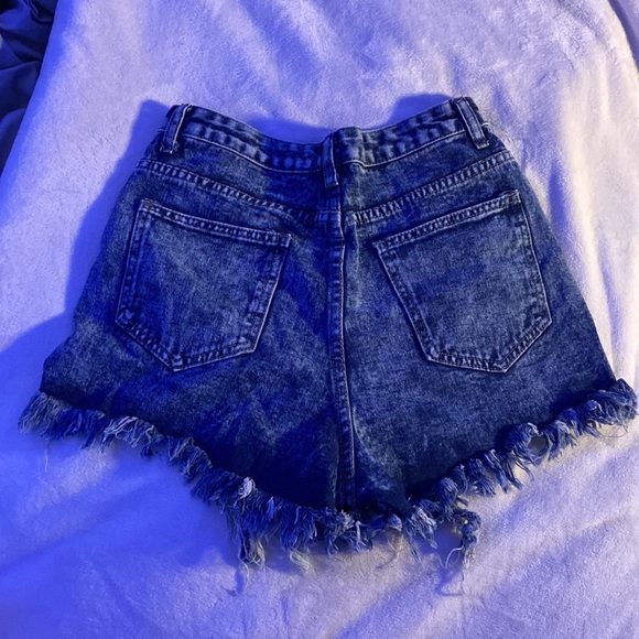 Medium Blue Ripped Jean Shorts from Shien - Picture 2 of 4